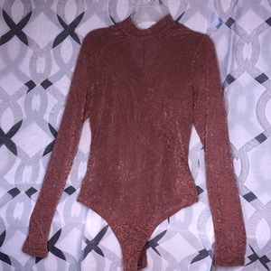 GUESS/ Size XS/ Pink/ Long Sleeve Body Suit/ Print